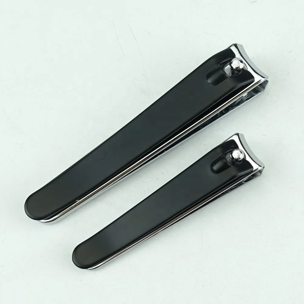 

Custom logo carbon steel nail clipper with black handle finger nail handle