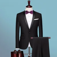 

Formal Black 3 Piece Men Suits Set For Wedding Wear Ready To Cheap In High Quality