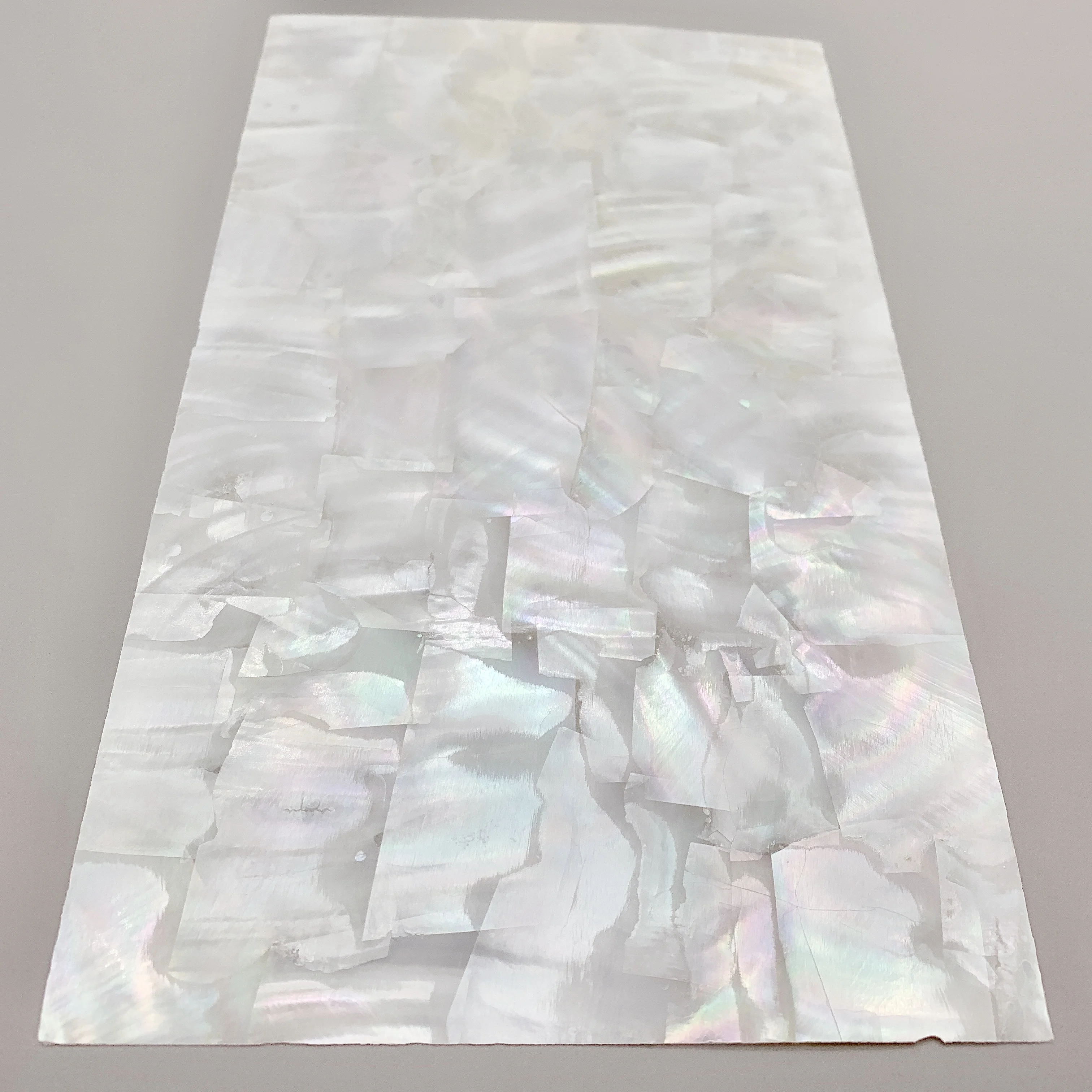 
Wholesale customized natural mother of pearl shell paper laminate river shell sheet abalone shell price for diy 