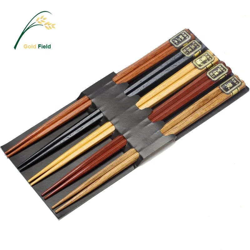 

Japanese high quality  5 types wood chopsticks, Black/ brown/or customized