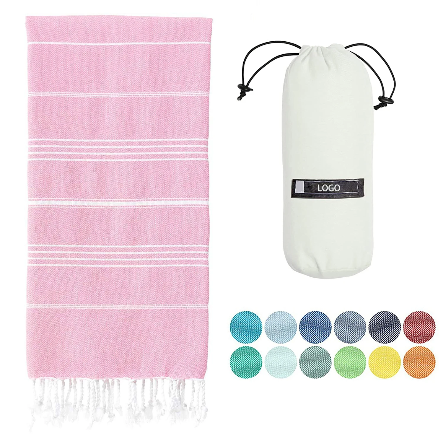 Wholesale Summer Pool & Beach Towel 100% Cotton Quick Dry Sand Free Floral Pattern Thin Turkish Style Beach Blanket