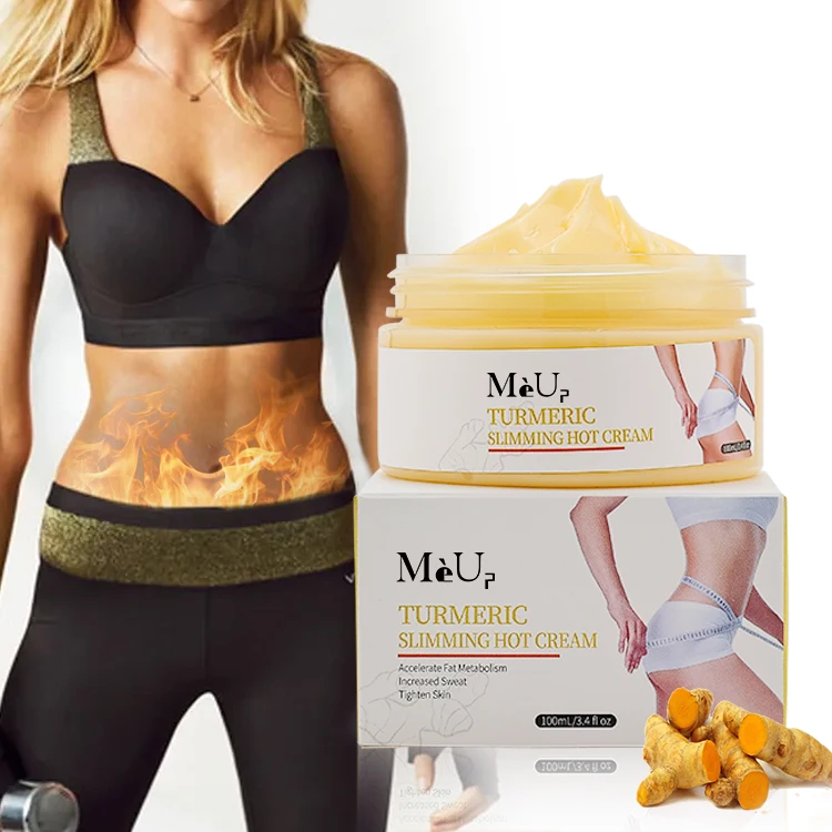 

Wholesale tightening weight loss ginger tumeric hot cream body care fat burning waist turmeric slimming cream