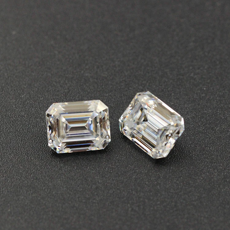 

Yuying Gems Emerald Cut 2x4mm-12x14mm Moissanite Diamond VVS Clarity Loose Mossanite Stone