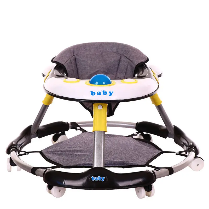 Hot Selling Folding Round Plastic Multifunction Baby Walker With Music
