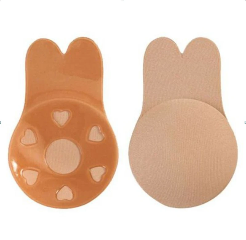 

Hot Sell Women Nipple Cover Silicone Leopard Breast Sticker Lift Rabbit Nipple Cover, Apricot, black, small floral, leopard, zebra