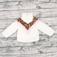 

Wholesale Pink Striped Leopard White Sherpa Coat Baby Girls Sherpa Pullover Winter Kids Fleece Cheetah Jacket