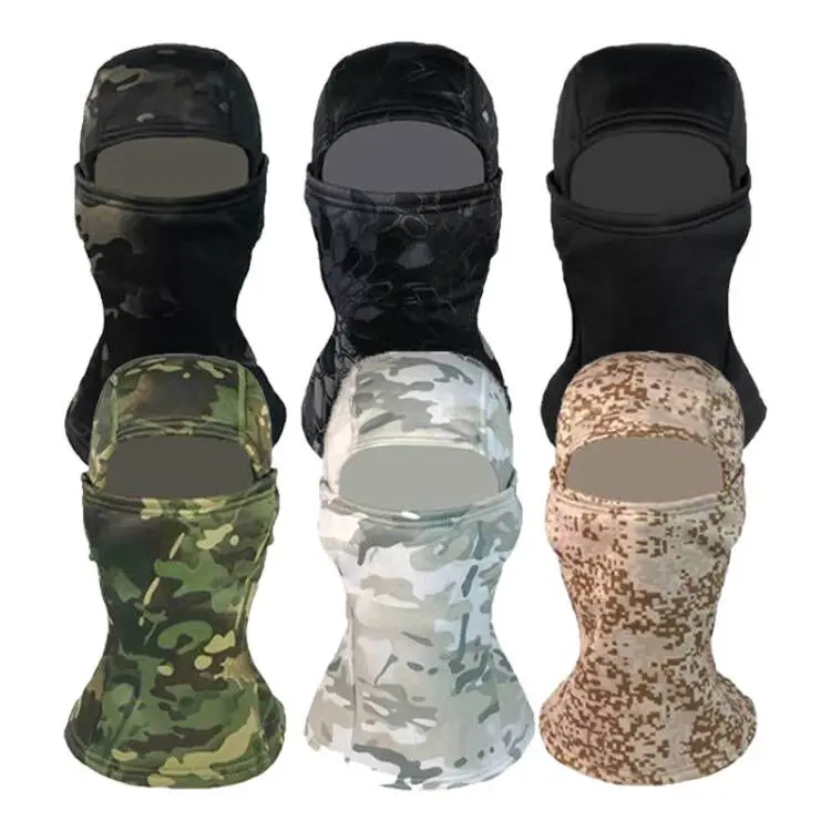 

Winter Windproof Cycling Motorcycle Thermal One Hole Camo Ski Fleece Warm Balaclava Hat Full face Cover Mask