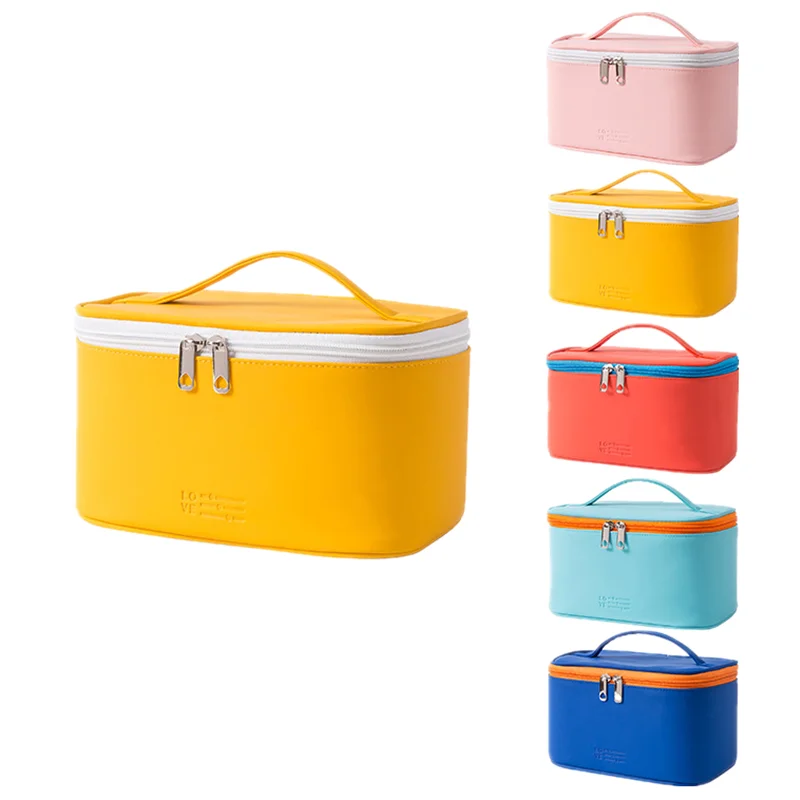 

PU Zipper Bag Waterproof Portable Travel Organizer Cosmetic Bags