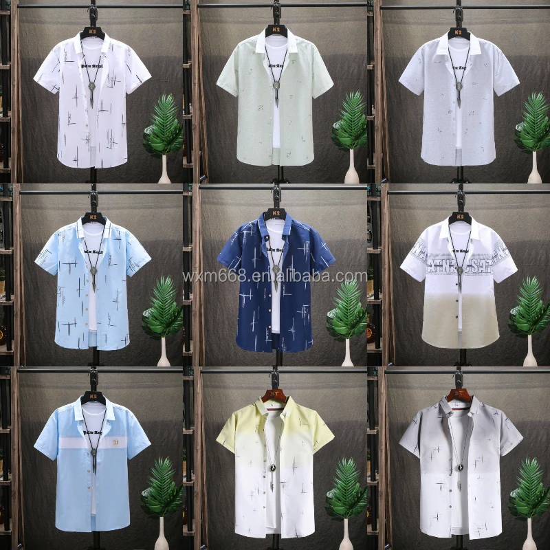 

Wholesale shirt high quality men's short sleeve shirt cotton business man's shirt
