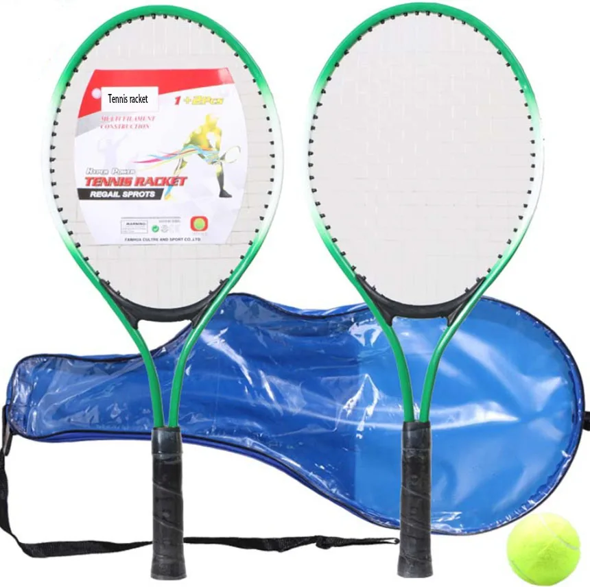 

Factory Direct Sales Tennis Racket Men Women Universal Set With Bag For Beginner, Blue/red/green