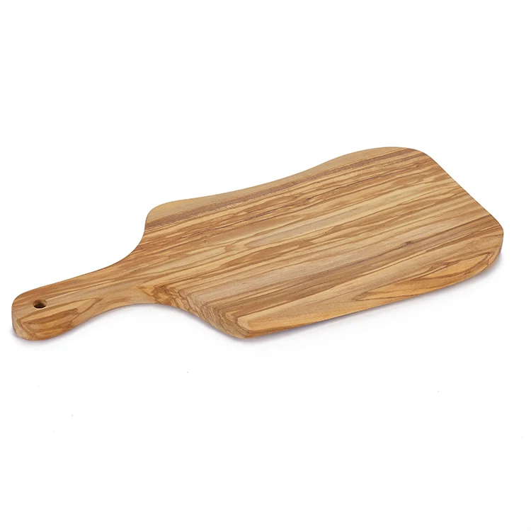 

High Quality 18'' x 8'' x 4/5'' Natural Olive Wood Chop Craft Cutting Serving Board with Handle