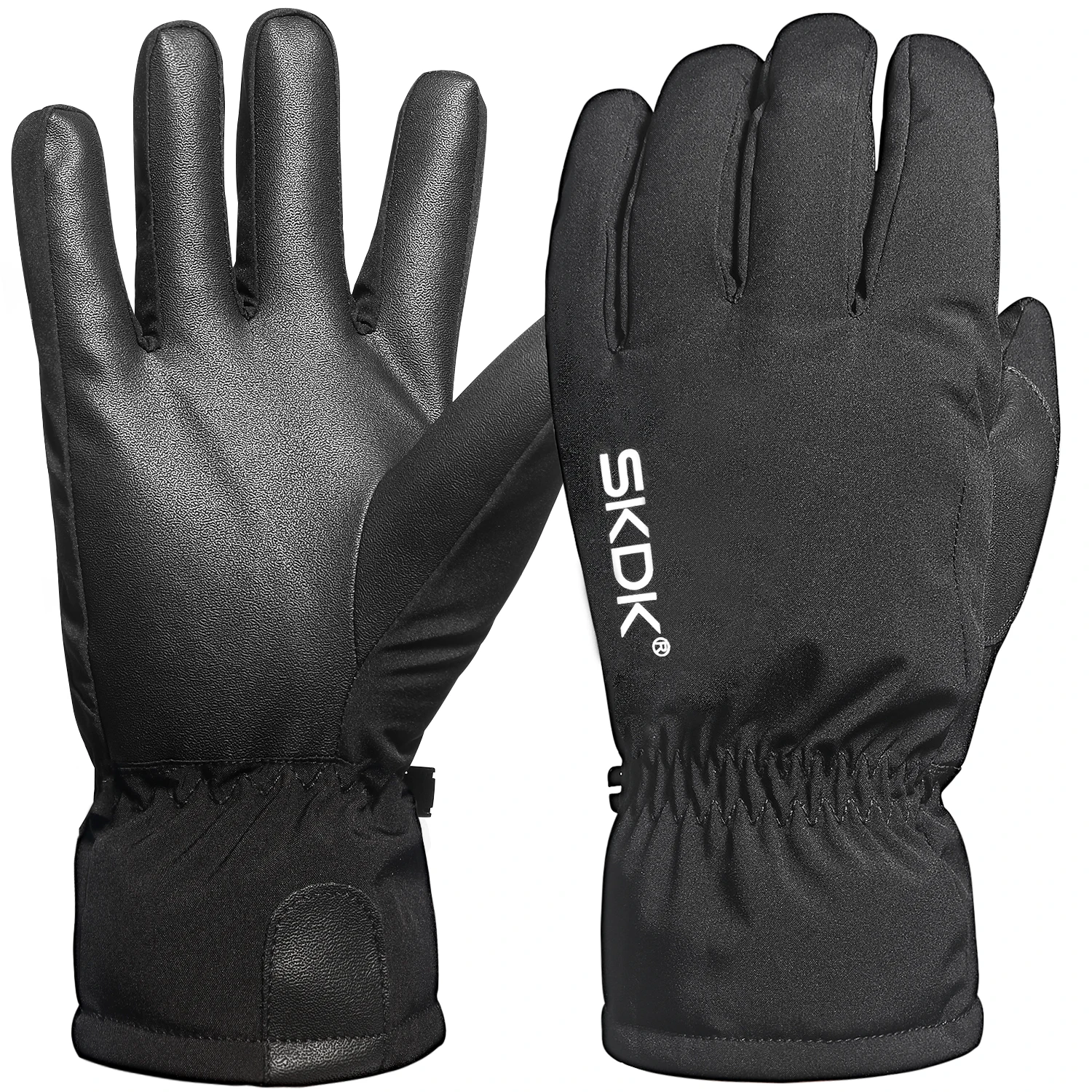 

Custom Sport Snowboard Warm Snowmobile Touch Screen Glove Motorcycle Bicycle Gloves Waterproof Winter Ski Gloves, Black