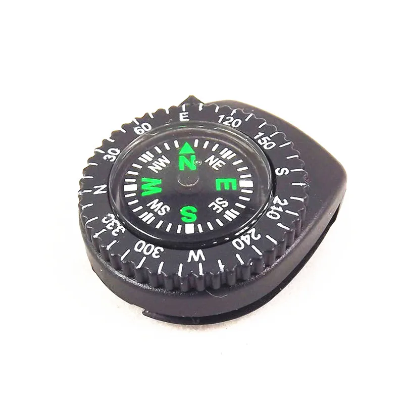 

Factory direct supply Liquid Filled Button plastic outdoor Paracord Bracelet V18 compass buckle clip mini compass Survival Kits