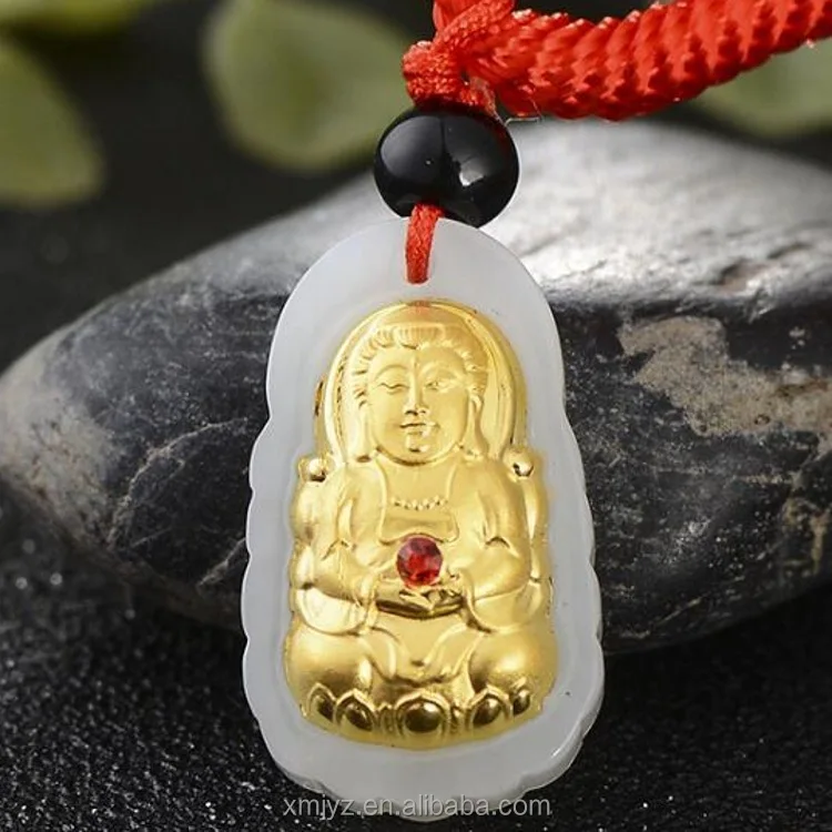 3D Gold Inlaid Jade 4D Hetian