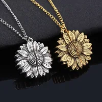 

2019 Custom Design Women Gold You Are My Sunshine Openable Locket Sunflower kids jewelry xuping jewelry