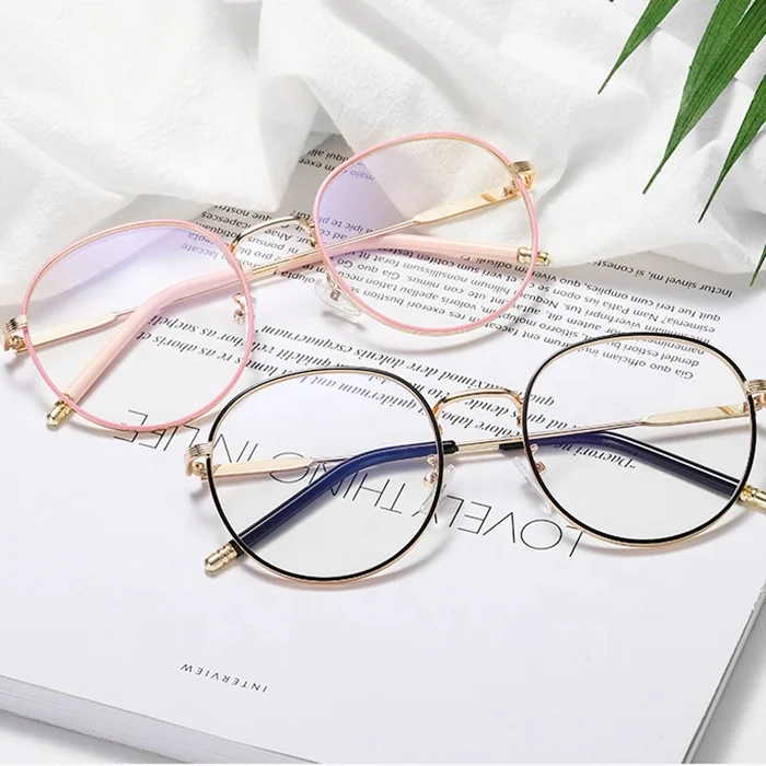 

Sunbest Eyewear 8013 High Quality Vintage Round Metal Frame Eyeglasses Anti Blue Light Opitacl Frames Glasses