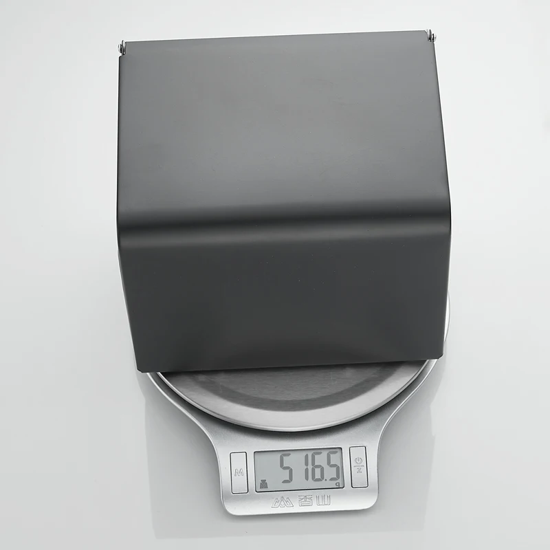 
Black Stainless Steel Premium Wall-Mounted Tissue Box Holder Waterproof Bathroom Paper Holder Multifunctional Tissue Box 