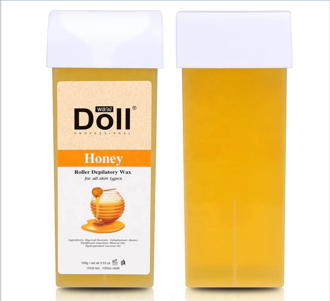 

100g Honey Roll on Hot Film Depilating Wax Hair Removal soft Wax hair removal liposoluble roller wax, 10colors