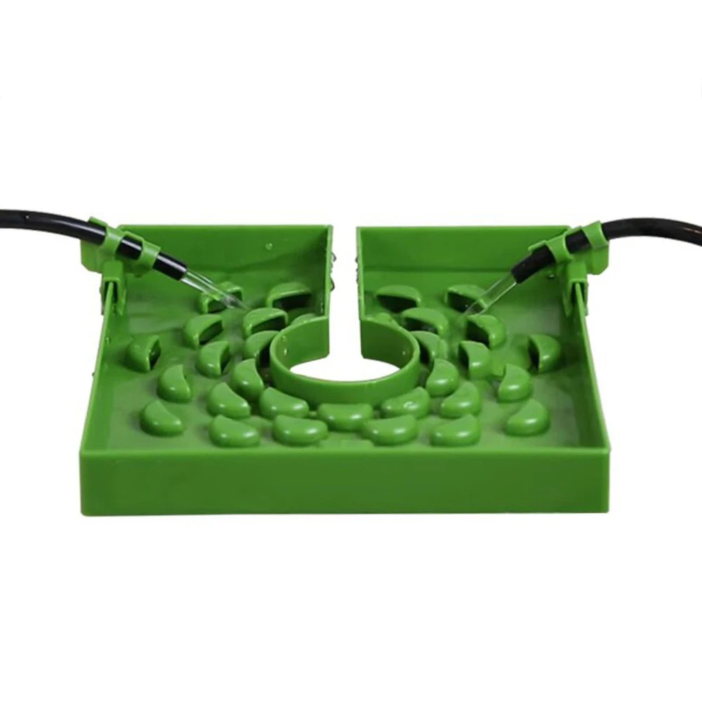 

Hydroponic 4 inch Rock wool Cube Grow Cap Drip Tray, Green