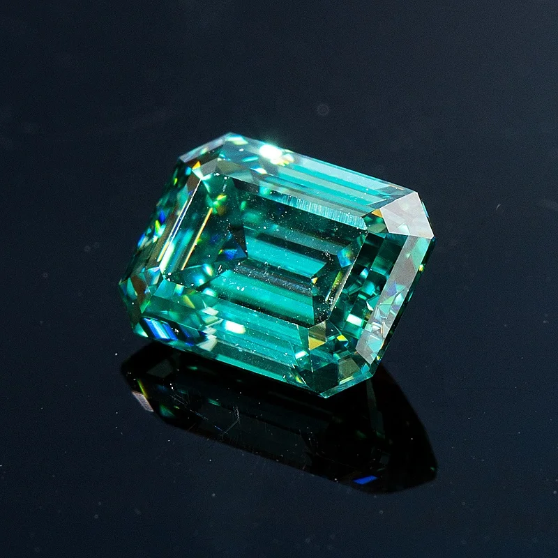 

Holycome 0.3-5ct Green Emerald Moissanite Diamond Vvs Synthetic Lab Created Moissanite Price Per Carat Moissanite