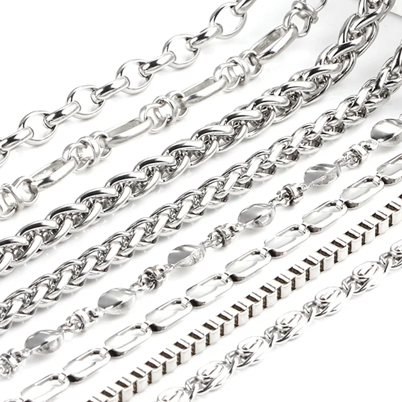 New stainless steel jewelry chain diy necklace bracelet cuban chain material fashion accessories