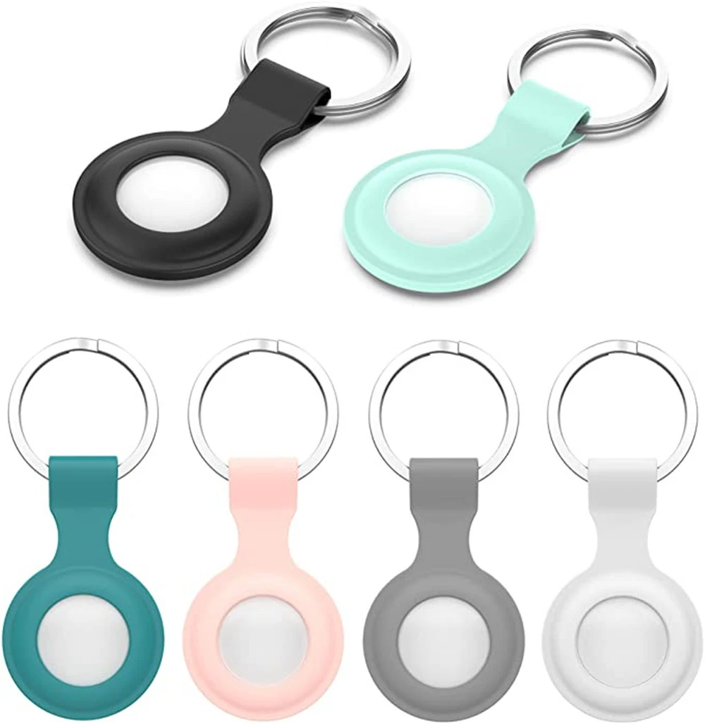 

Free Samples Custom Airtag Case Protective Air Tag Case for Apple Airtags Silicon Keychain Case Cover Key Ring Holder