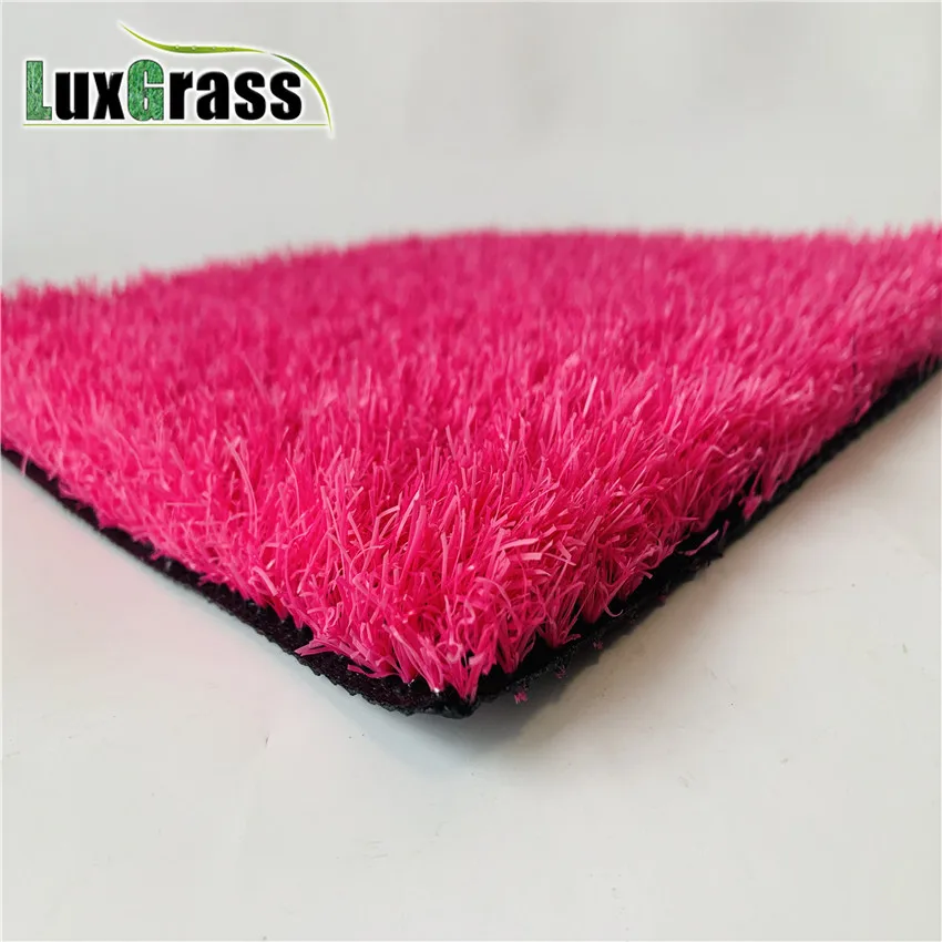 Colorful Color Pink Green Color Playground Artificial Turf Grass For