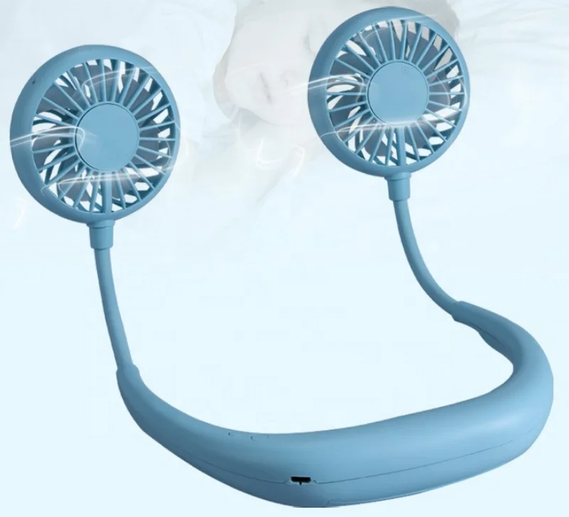 
OEM Outdoor Sports Portable Folding Hanging Neck LED Charging USB Mini Fan 