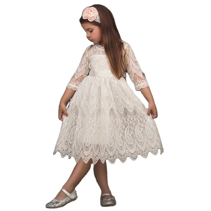 

Kids dresses for Girls Spring Clothes Half-sleeve Lace Party Costume Red Children Elegant Prom Frocks 3-8Y Girls Casual Wear, As pictures or custom your own