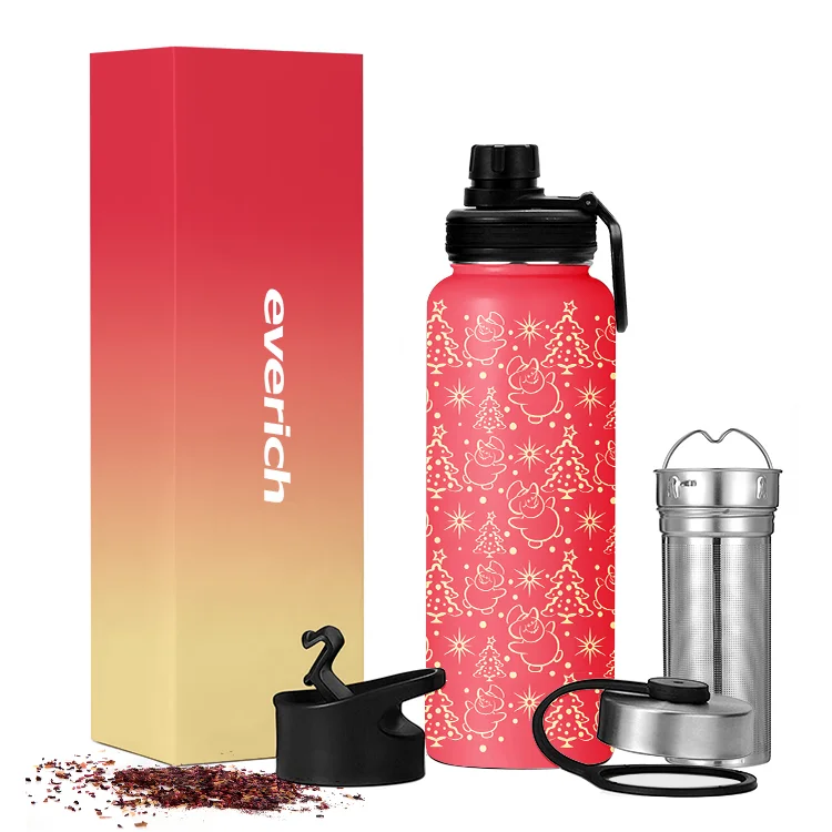 

New Design TV Show Stainless Steel Water Bottles Vacuum Flask Straw Lids Keeps Liquids Hot or Cold With Handle Island Style, Clear or customized color