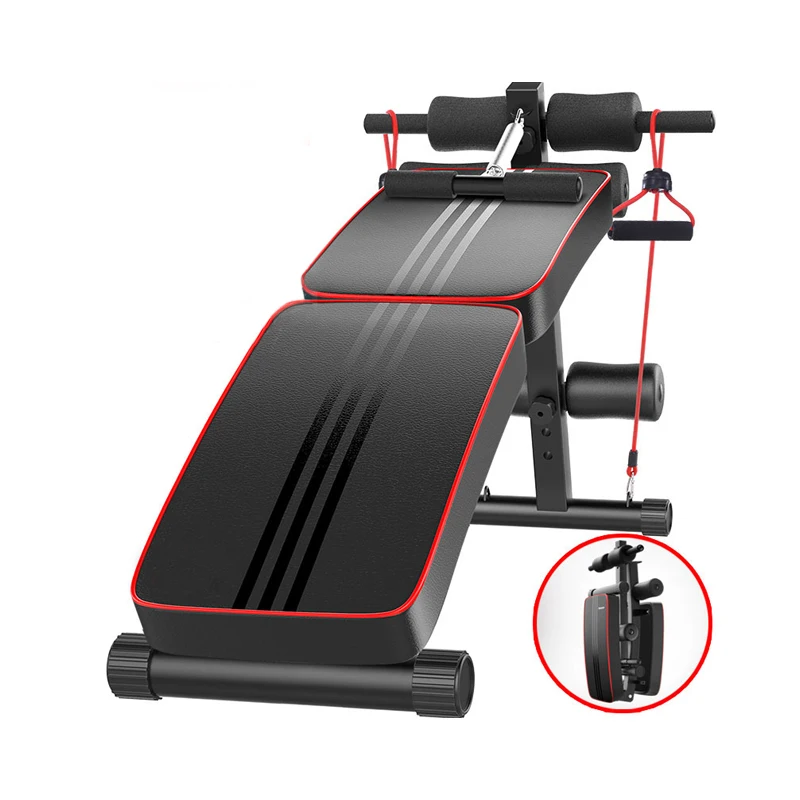 

Comercial Wholesale Foldable Gym Workout Decline Multi Adjustable Sit-up Abs Crunch Bench/, Black or custom