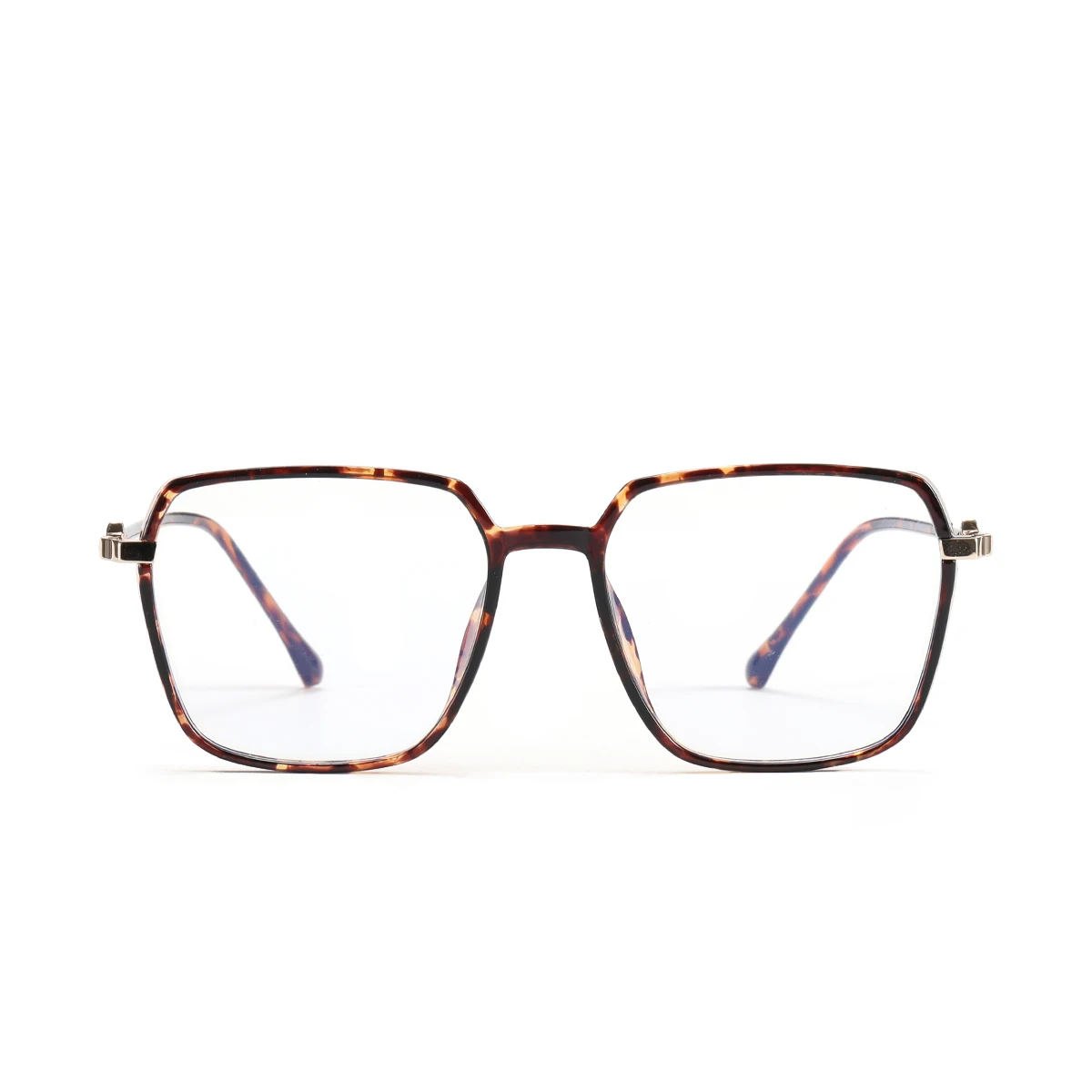 

Hot new products big frame demi transparent frame anti blue light reading glasses