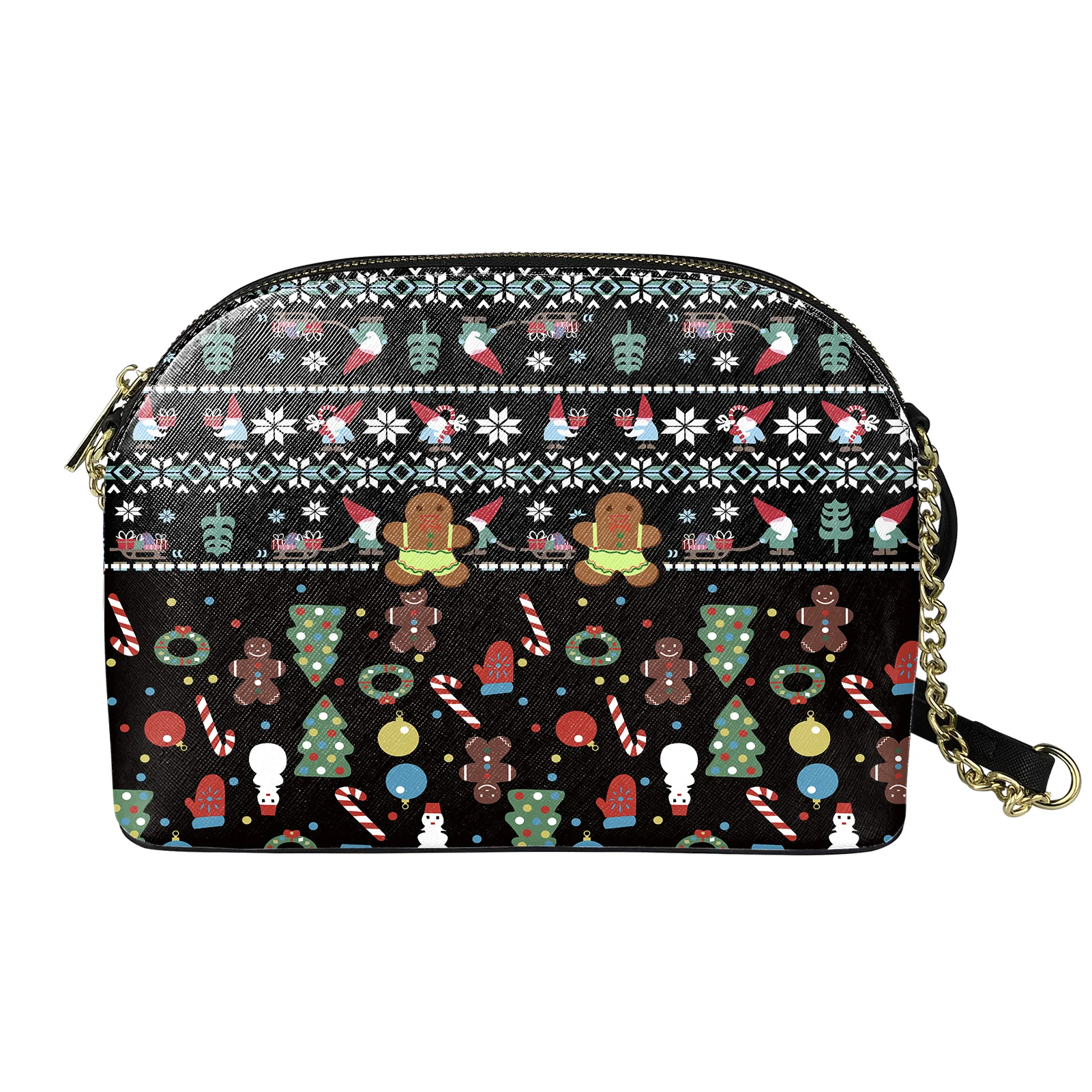 

High Quality Handbags Female Christmas Elk 3D Image Ladies Custom All Over Print Crossbody Bag Casual Women Shell Shoulder Bags, Customized