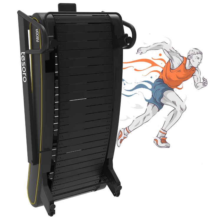 

semi-commercial folding running machine home fitness equipment treadmill non-motorized curved manual treadmill, Black