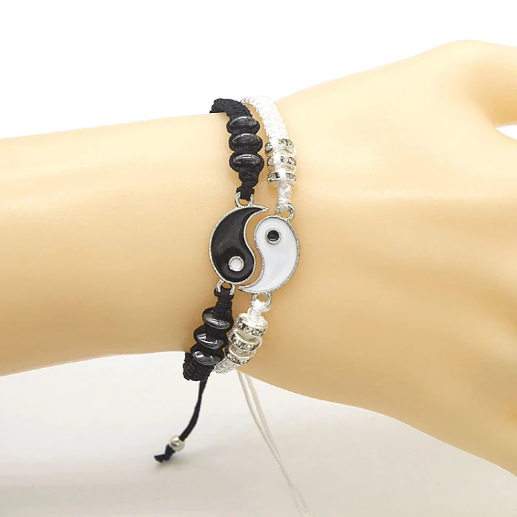 

G168 hand made Gift Gossip taichi best friend yin yang bracelet couple bracelets