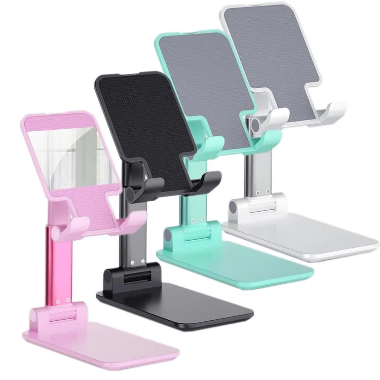 

Mobile Folding Stand Adjustable Foldable Universal Lazy Desktop Cell Phone Holder, Green,white,black,pink