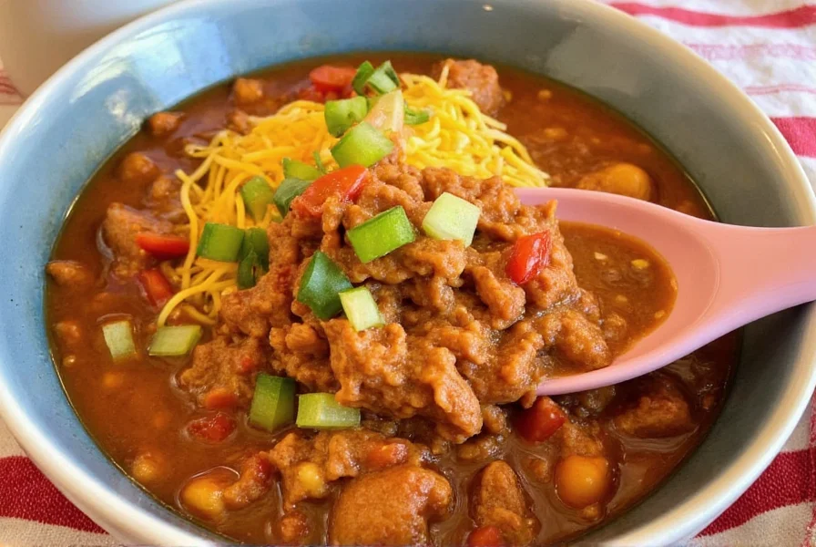 Turkey chilli in a large pot