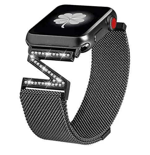 

smart watches Milan milanese stainless steel strap belt smartwatch wristband bracelet watch smartwatches loop for iphone, Black/pink/silver/gold