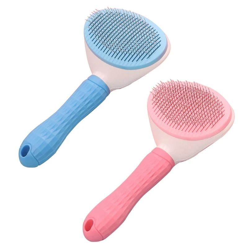 

Factory direct Pet Grooming Hair Brush Telescopic Massage Slicker Brush Remove Brush Shedding comb, Blue,pink