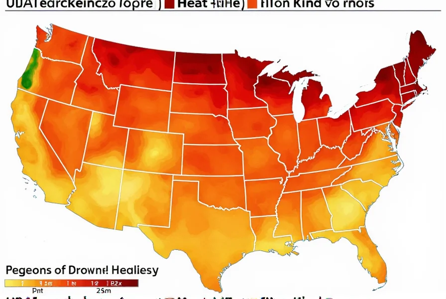 Visual comparison of USDA hardiness zones versus AHS heat zones map showing pepper growing regions