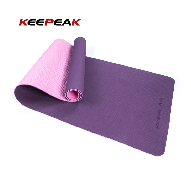 

High Quality Harmless Odorless Anti Slip Tpe Yoga Mat with Custom Logo, 12 regular colors