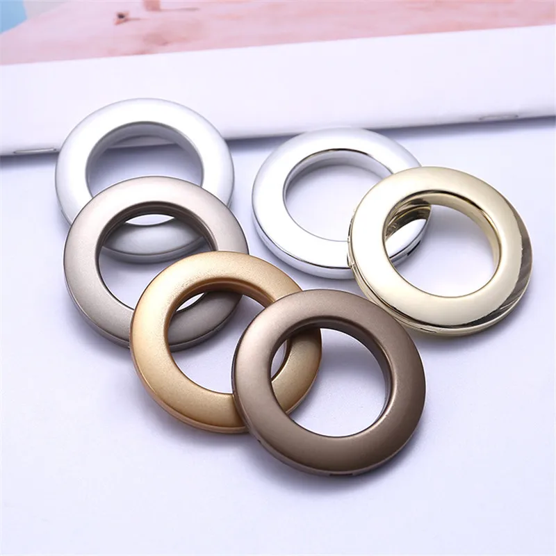 

Wholesale Production Luxury 33 mm Abs Flat Color Eyelet Roman Ring, High Quality Curtain Grommets/, Purple;white;silver;golden;etc;customized color