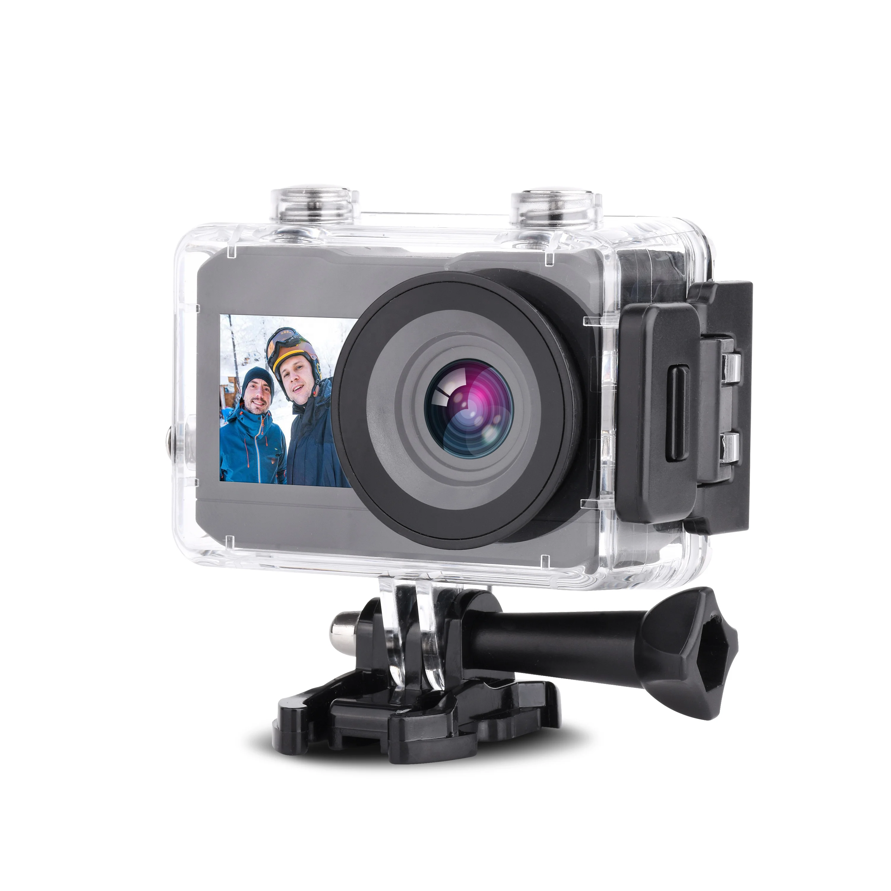 

2020 new trend action cam 4k sports cam pocket extreme sport camera Dual screen action camera