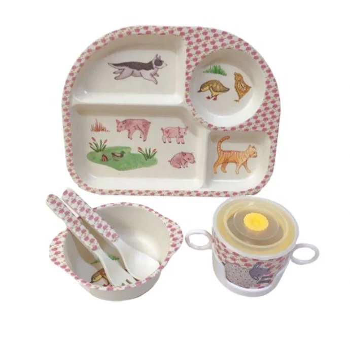 

LFGB CPC certified kids dinner plate set breakfirst tableware, Different decal printing paper