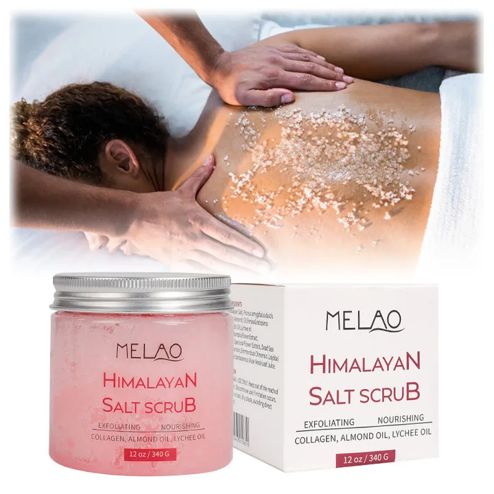 

Private Label Organic Pure Natural Exfoliating Cleansing Moisturizing Body Care Pink Himalayan Salt Scrub