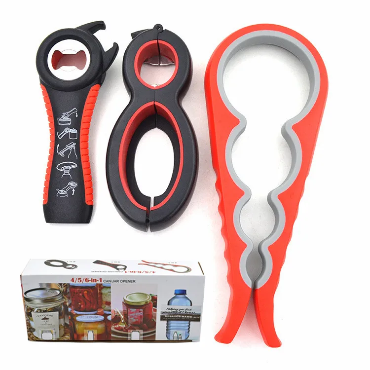 

2020 new amazon hot selling kitchen gadgets 4/5/6 in 1 multifunctional 3 pack jar bottle can opener set, Customer request