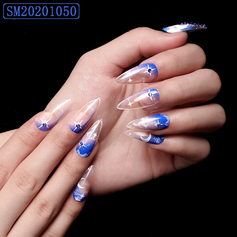 

full coverage press on nail manufacturer 3D crystal press on nails bulk press on nails designs