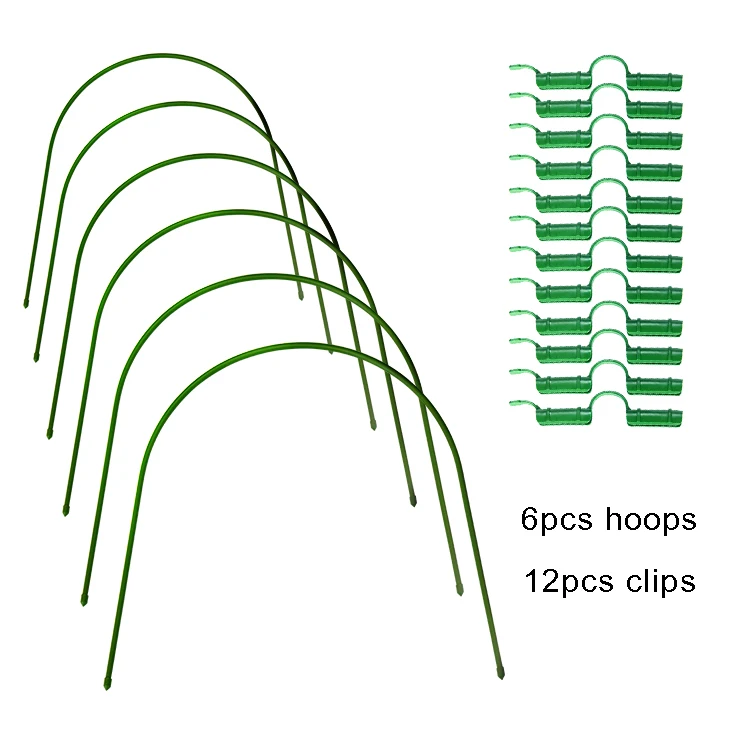 

Long Steel Plastic Coated Hoops Greenhouse Hoops, Green, black, customized color