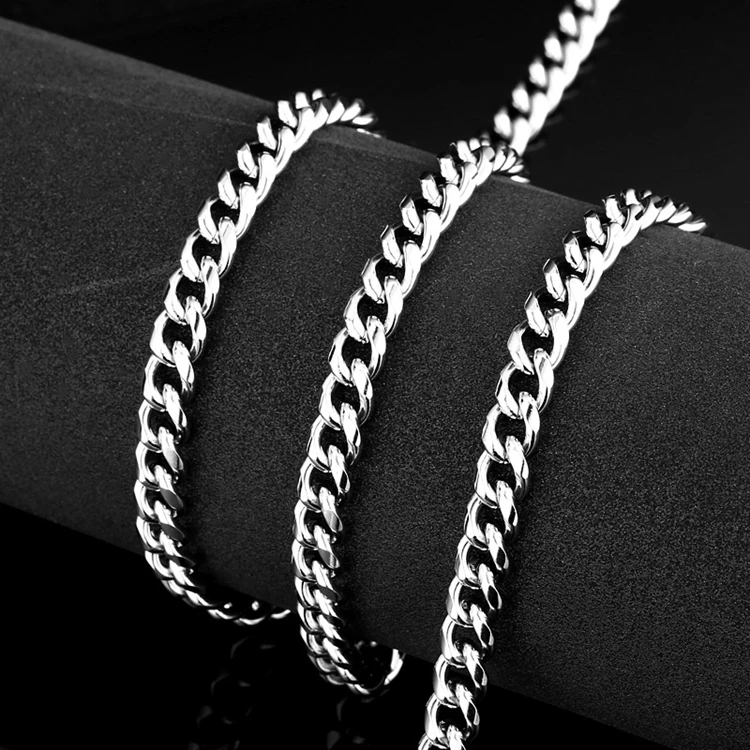 SS8-BN1030 Steel Soldier Men Trendy Titanium Steel Long Chain Wholesale Necklace Chain