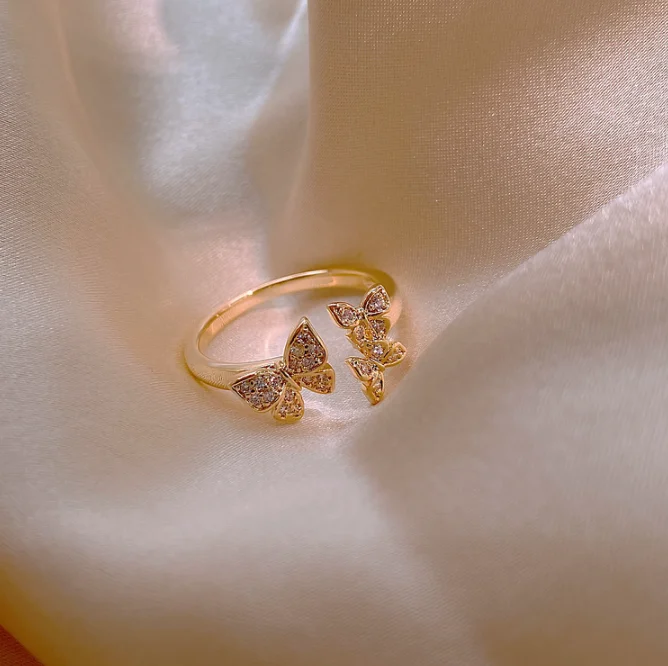 

Women Accessories non tarnish gold plated joint set rings for women